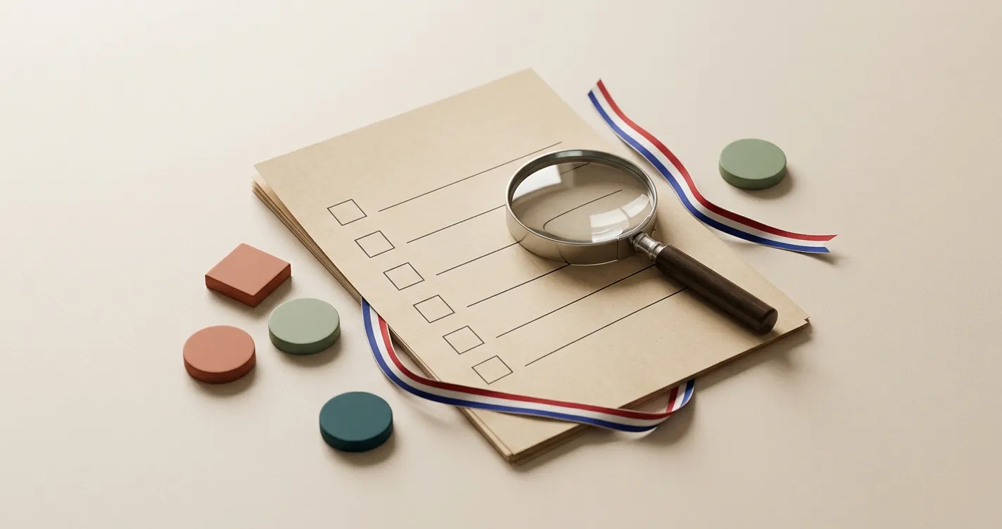 Redactionele illustratie van een Nederlandse controlelijst voor online casino's